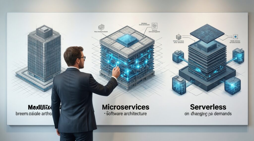 Архитектура приложений для начинающих: монолит, микросервисы, serverless - когда что - иллюстрация