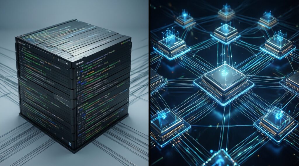Архитектура современных веб‑приложений: монолит vs микросервисы vs модульный монолит - иллюстрация